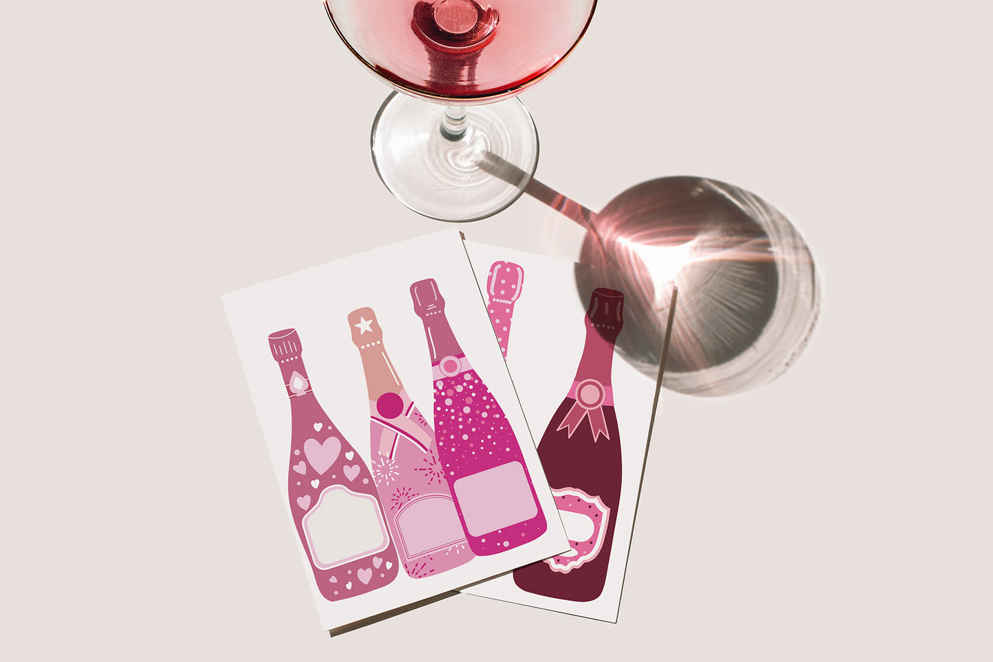 Pink Champagne Clipart & Patterns