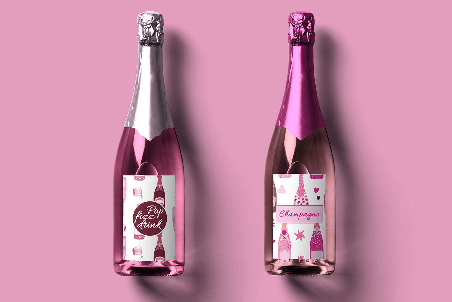 Pink Champagne Clipart & Patterns