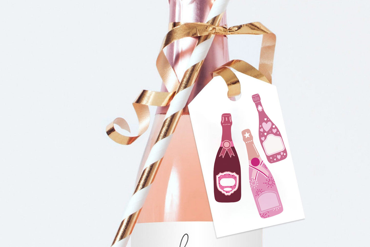 Pink Champagne Clipart & Patterns