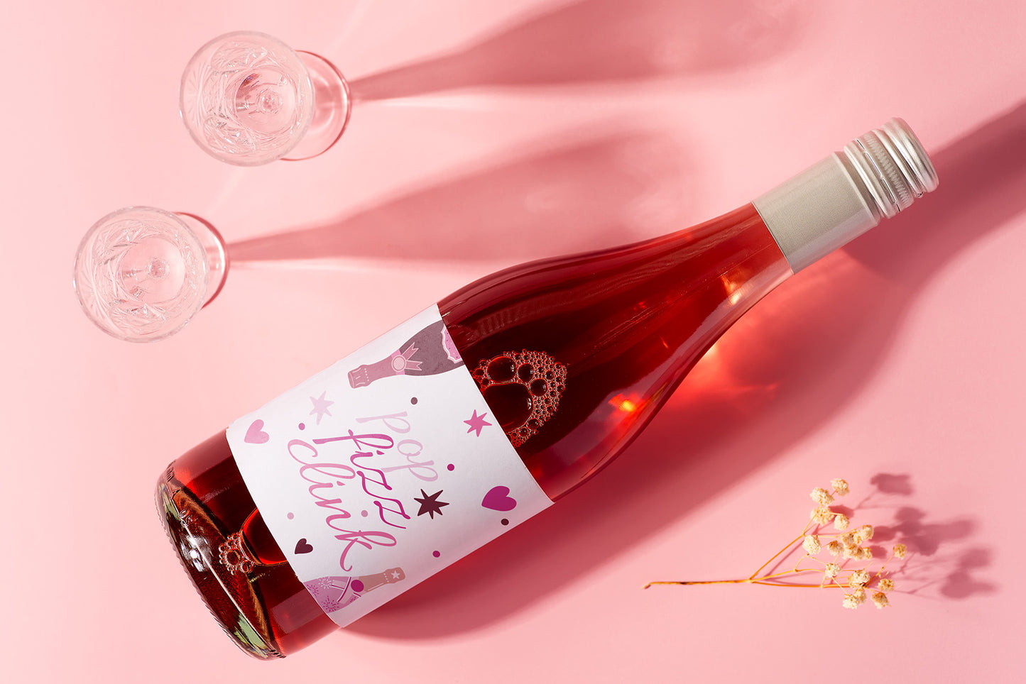 Pink Champagne Clipart & Patterns