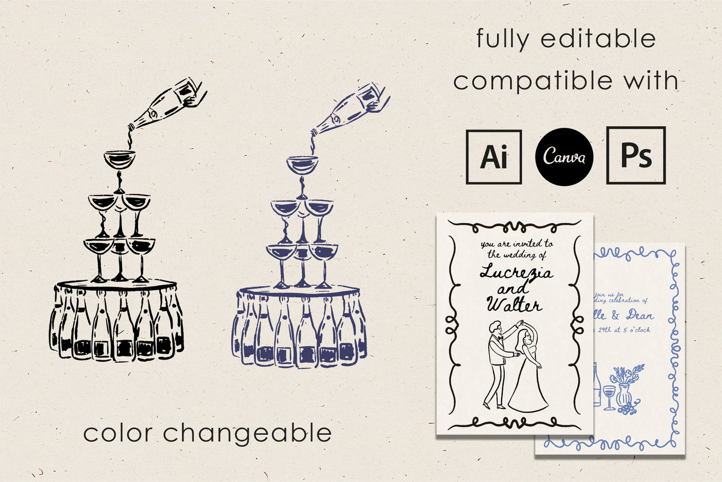 Whimsical Wedding Clipart