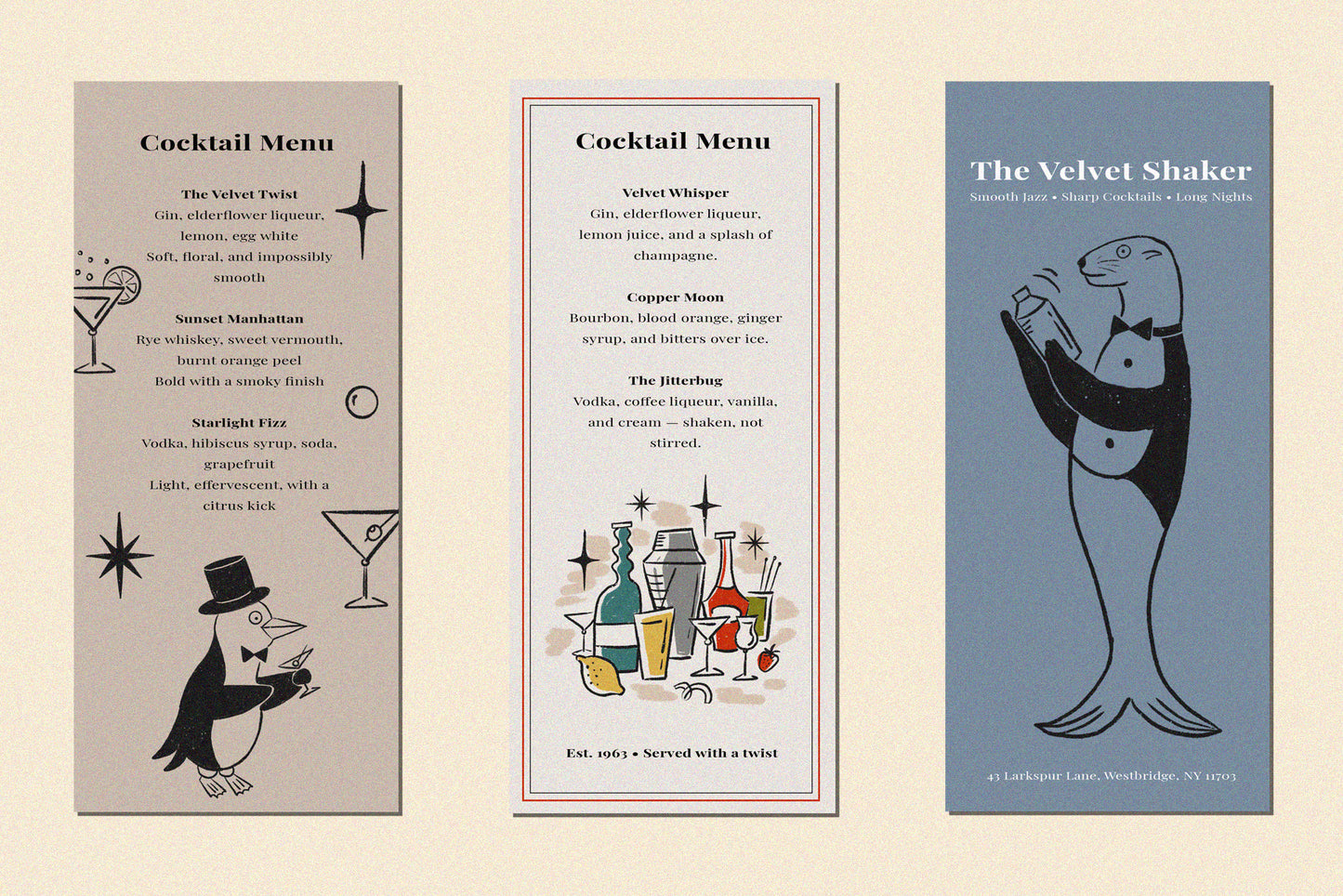 Cocktail & Jazz Hand Drawn Clipart
