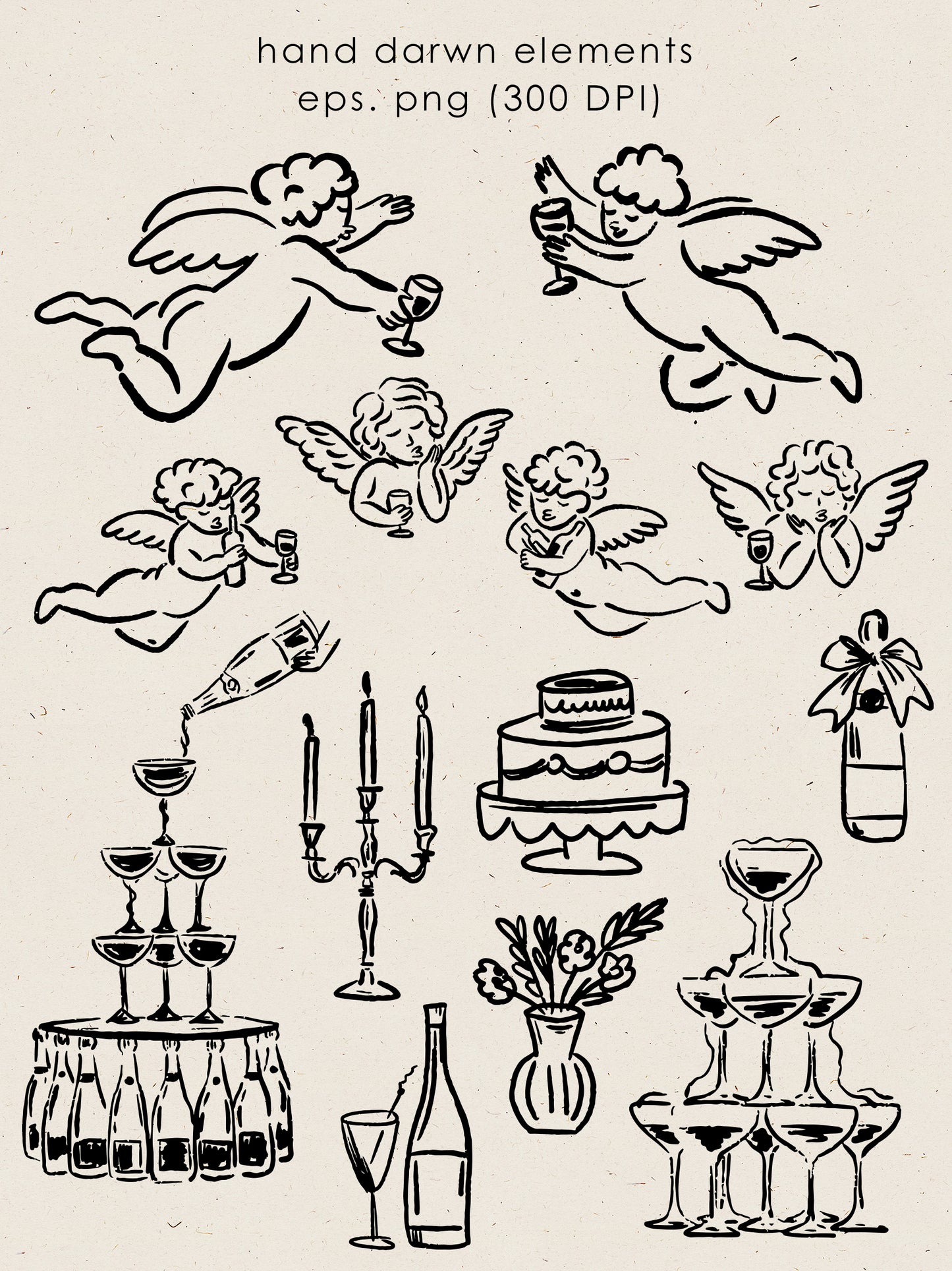 Whimsical Wedding Clipart