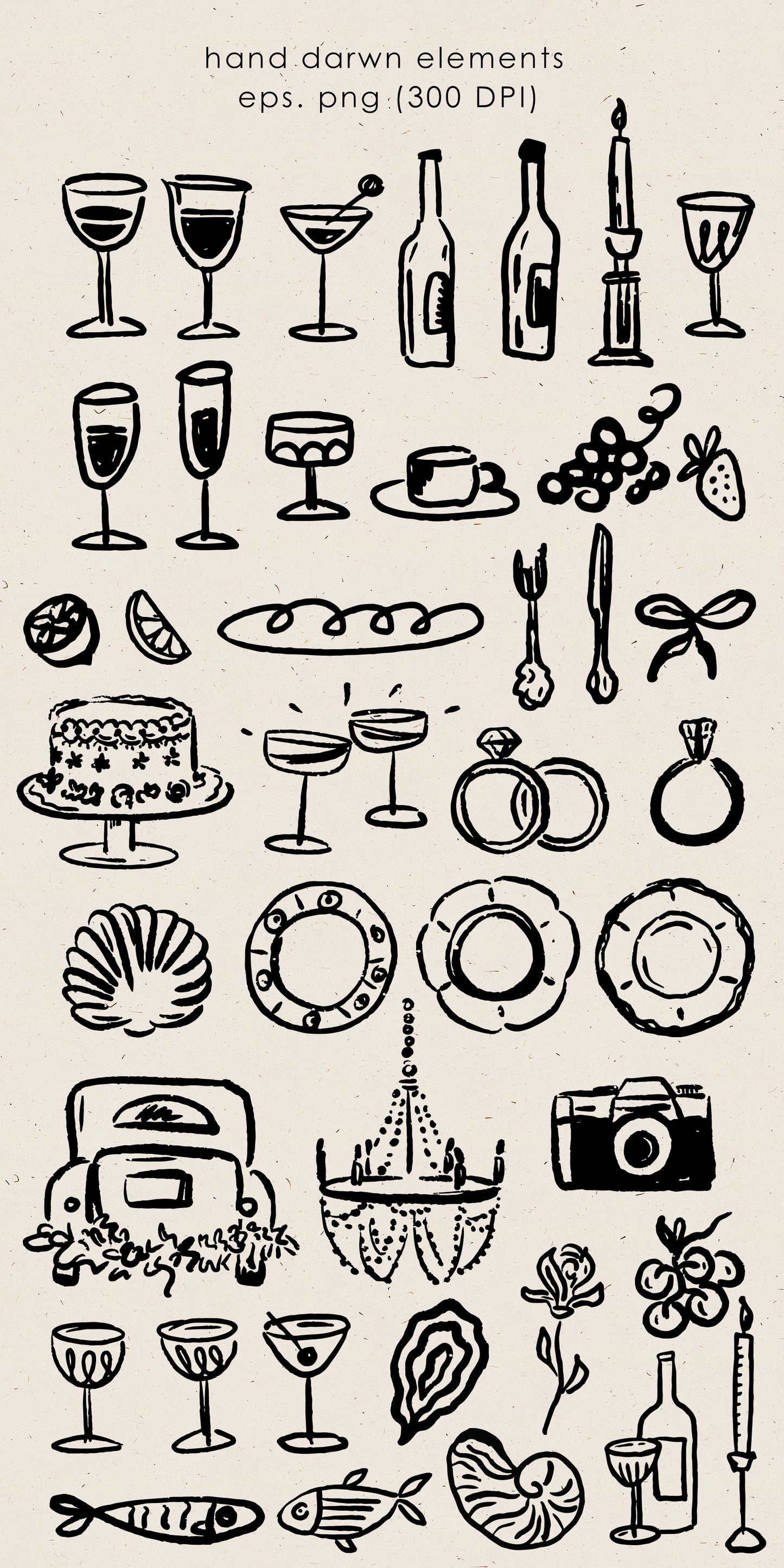 Whimsical Wedding Clipart