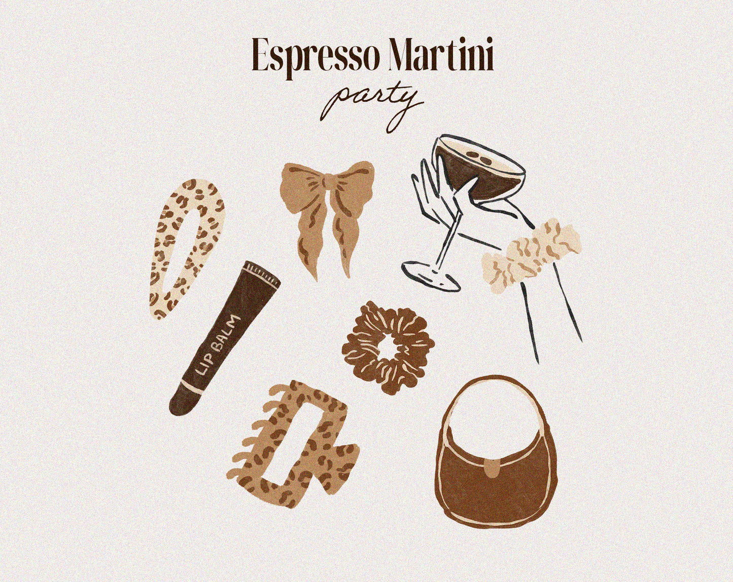 Espresso Martini Girl Clipart