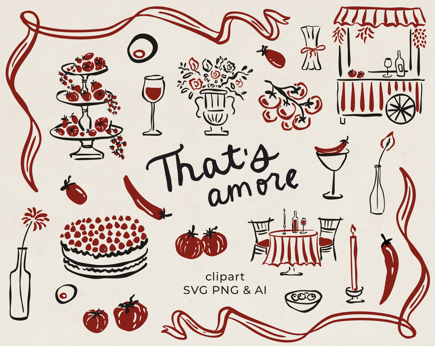 Italian Wedding Clipart