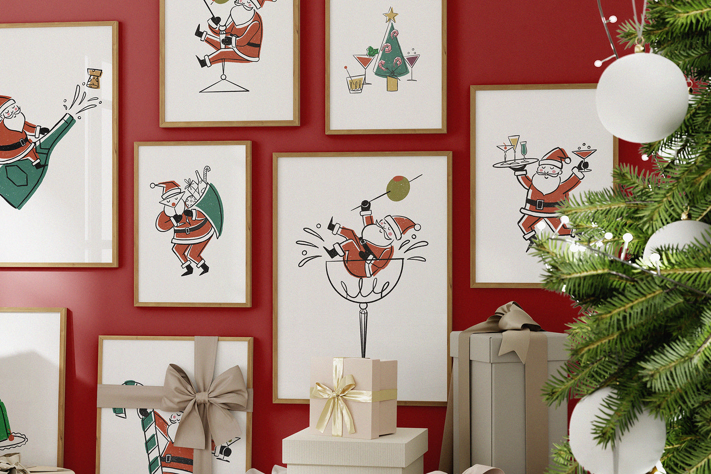 Santa Cocktail Clipart