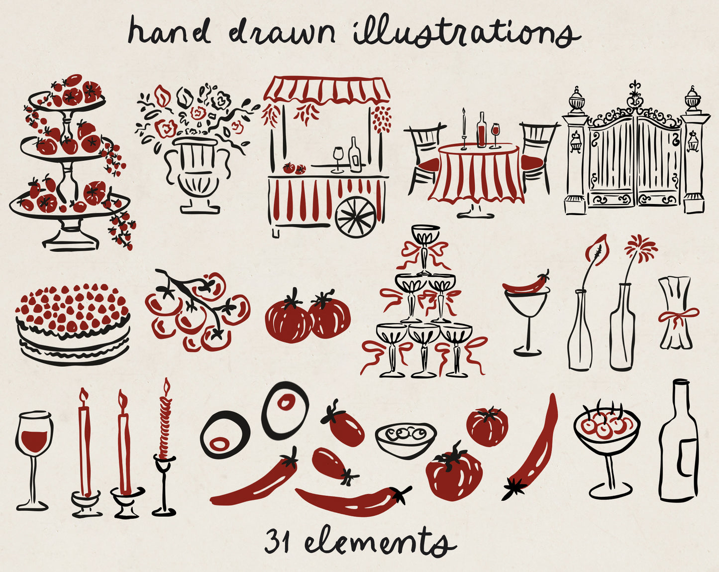 Italian Wedding Clipart