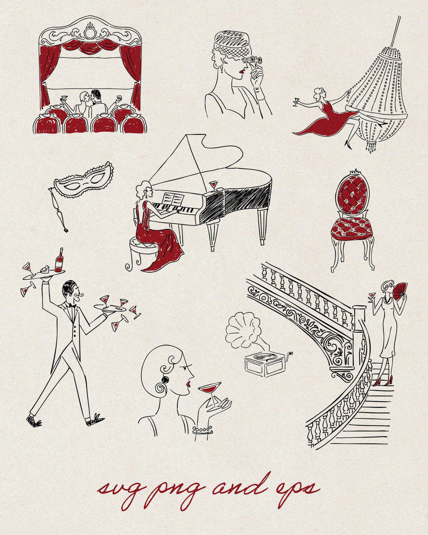 The Opera Aesthetic Clipart