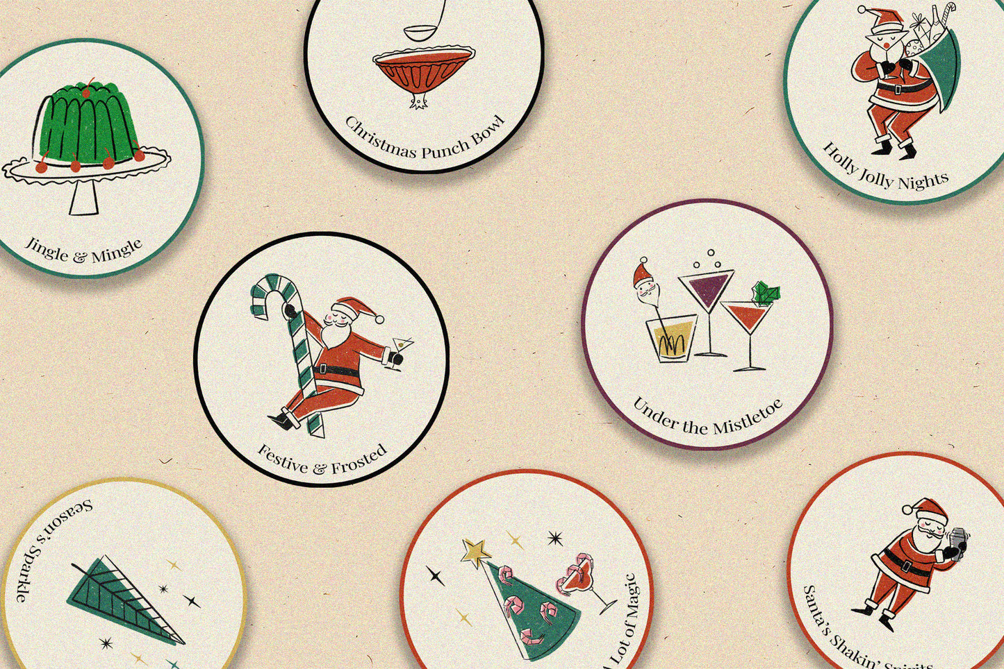 Santa Cocktail Clipart