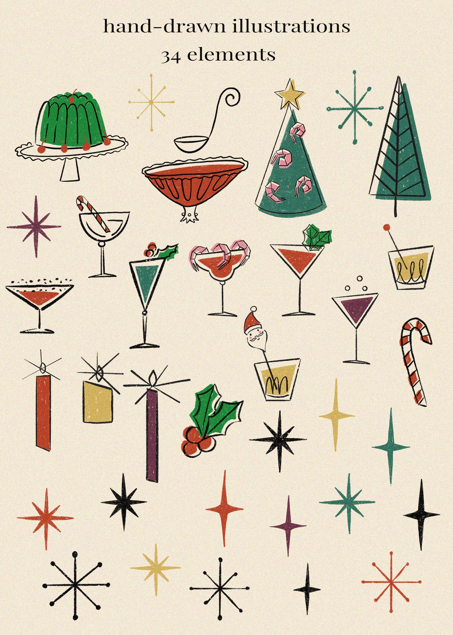Santa Cocktail Clipart