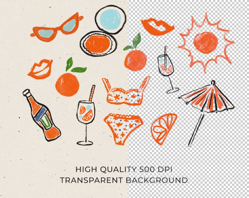 Aperol Spritz Bachelorette Party Clipart