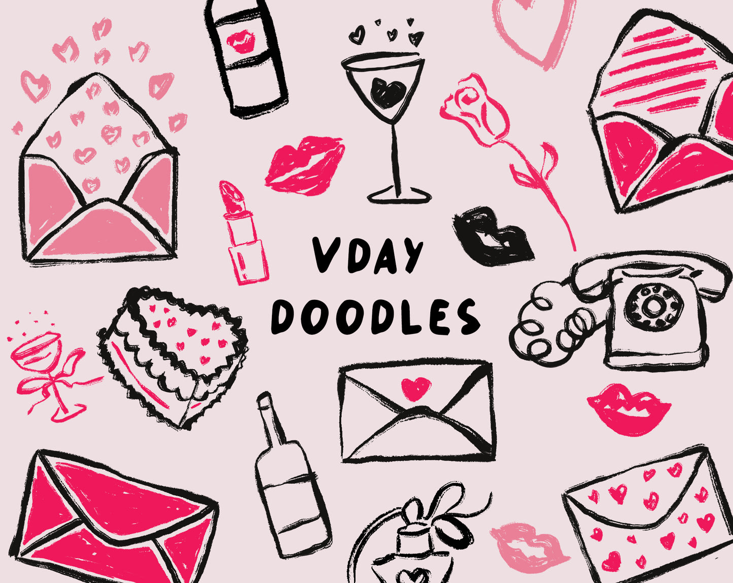 Hand Drawn Valentine's Day Illustrations Clipart
