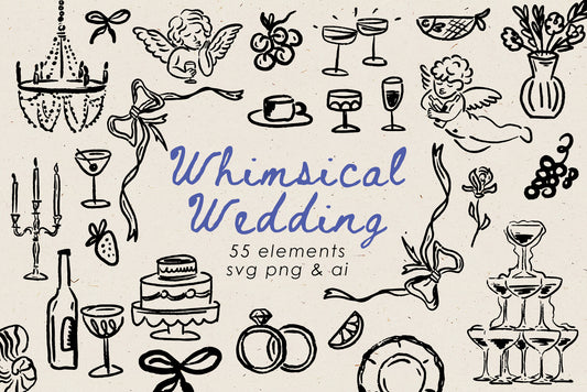 Whimsical Wedding Clipart