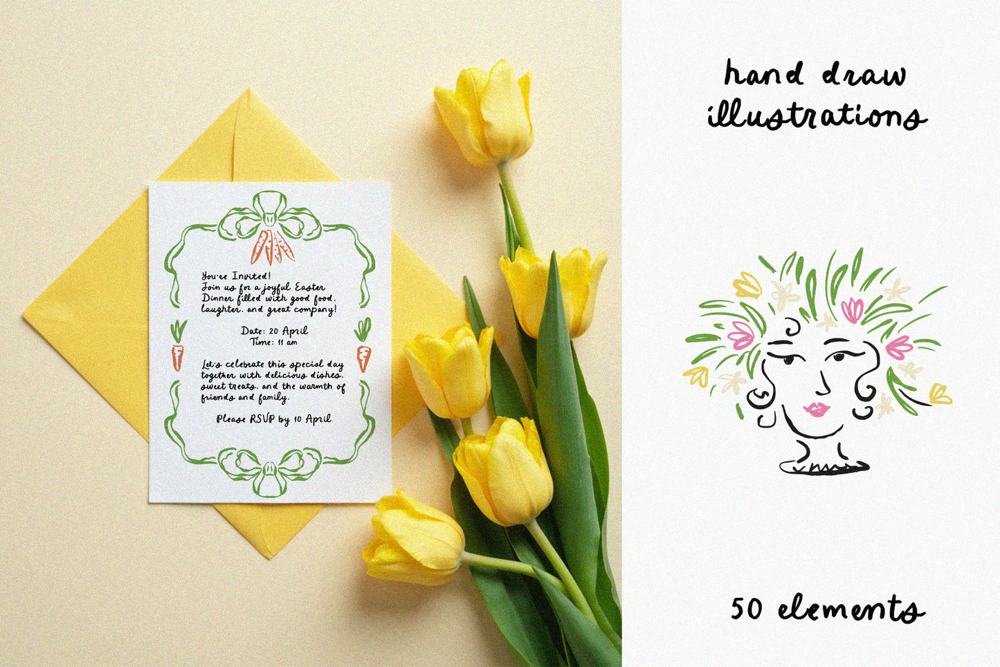 Whimsical Easter Spring Clipart