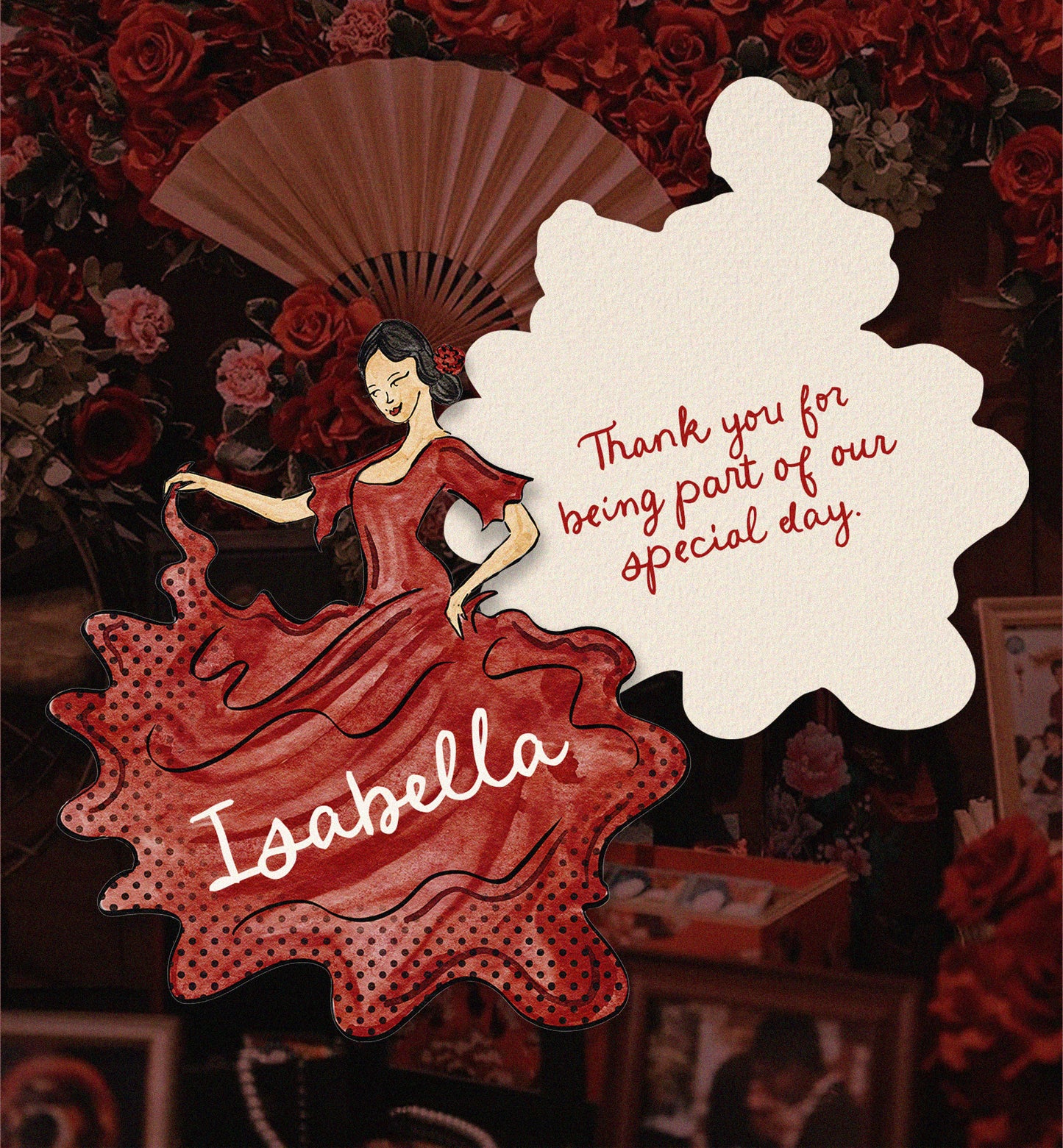 Spanish Seville Wedding Invitation Suite Template - Teresa Illustrations
