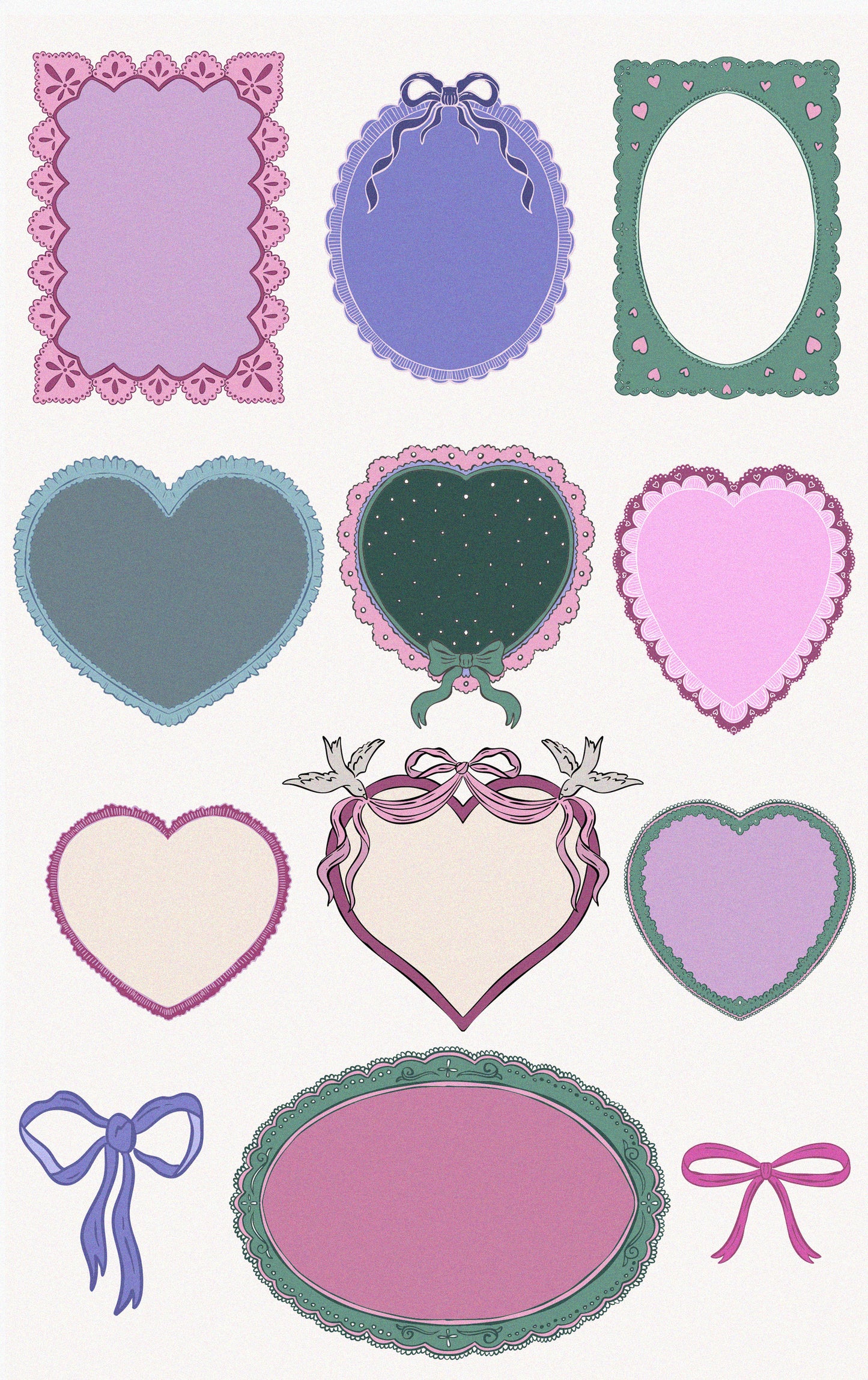 Vintage Swan Clipart Bundle