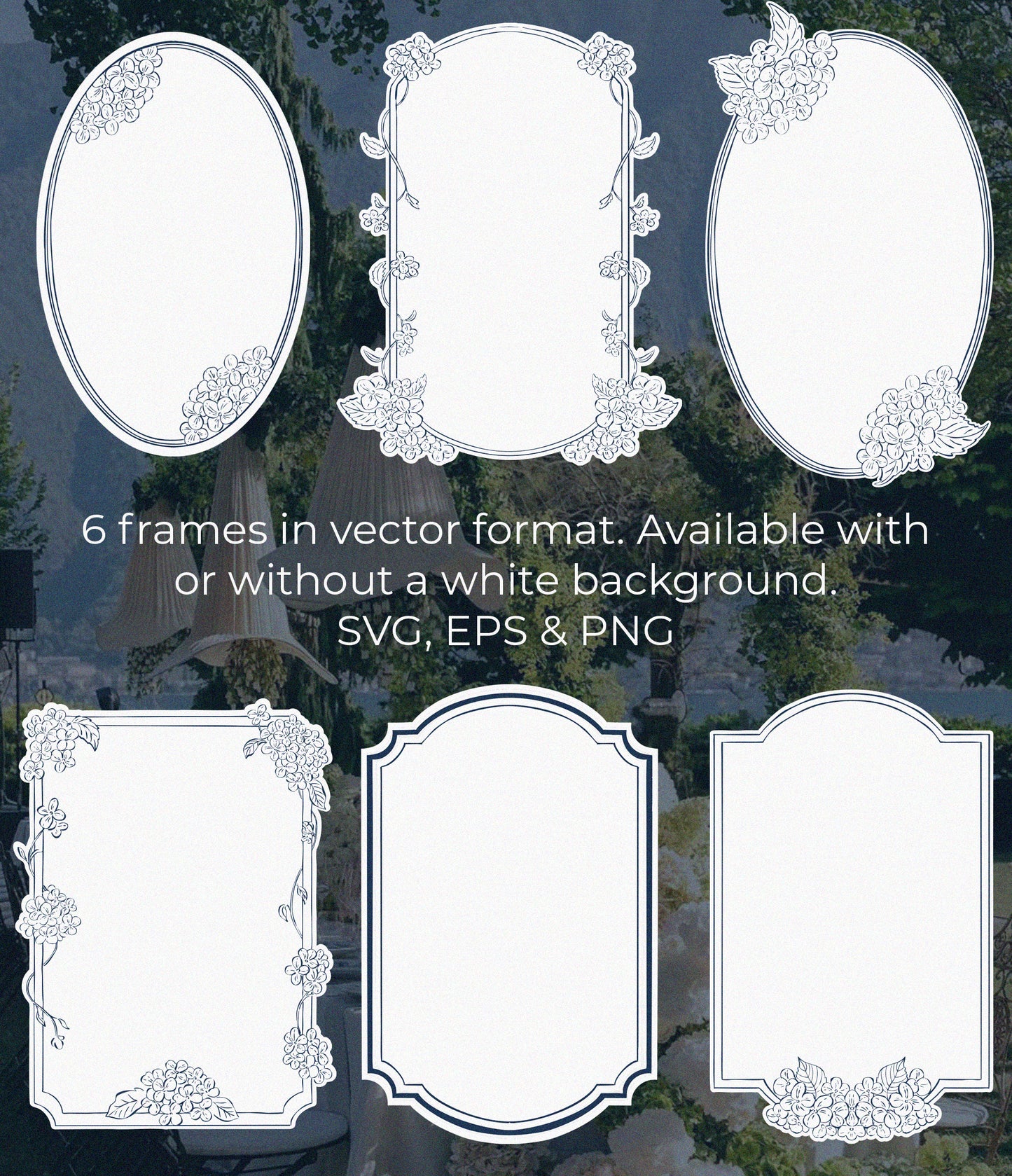 Hydrangea Garden Wedding Clipart Bundle