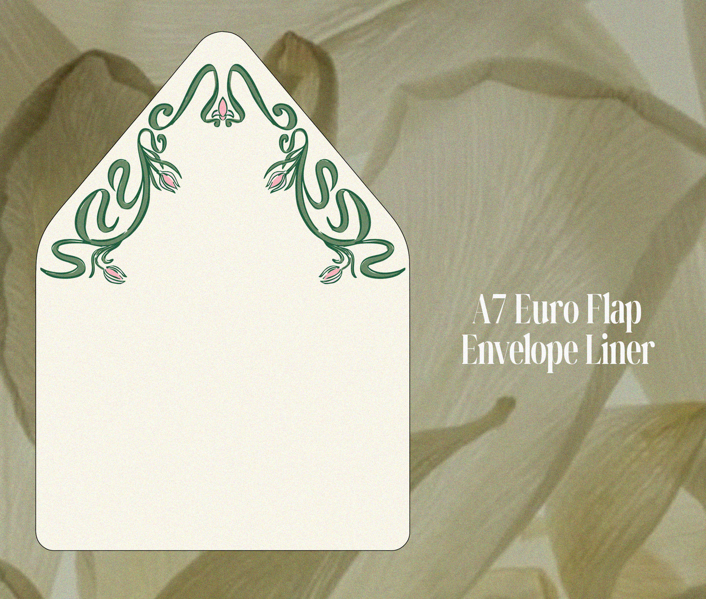 Art Nouveau Wedding Invitation Suite Template - Teresa Illustrations