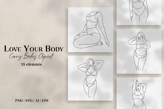 Love Toyr Body. Curvy Bodies Clipart